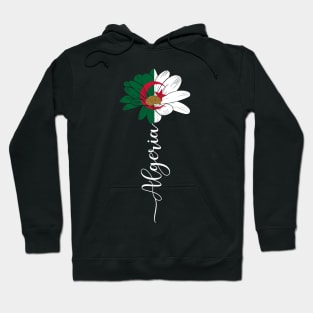 Vintage Algeria Sunflower Flag Algeria Lover Hoodie